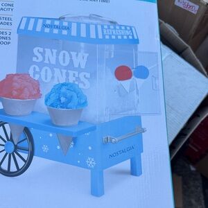 Nostalgia Blue Snow Cone Cart